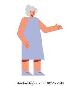 cute woman pregnancy walking character