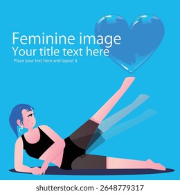 Cute woman training with fitness