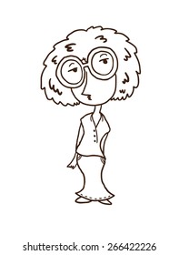 cute woman with weird hair