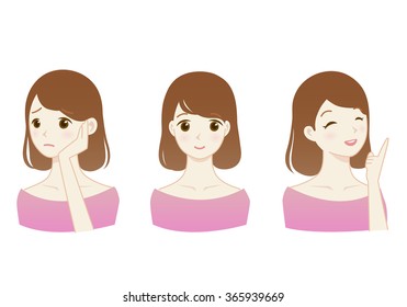 Cute woman's Illustration