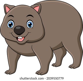 Cute Wombat animal cartoon vector illustration