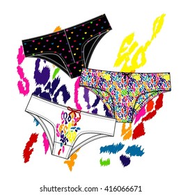 Cute women underwear vector image isolated