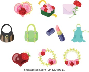 The cute and wonderful icon set to convey gratitude and blessings on Mother's Day