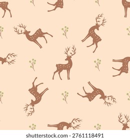 Cute woodland animals pattern for nursery design, perfect for fabric, baby products, and surface pattern.
