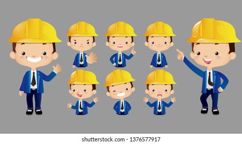 Cute worker set