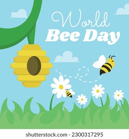 Illustration zum Cute World Bee Day