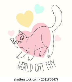 Postal del Día Mundial del Gato