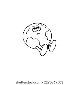 cute world character vector illustration