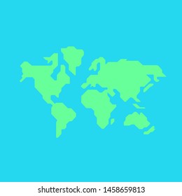 cute world map illustration vector