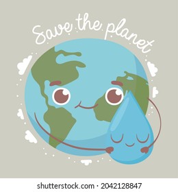 cute world, save the planet card