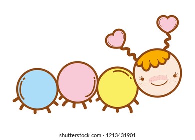 Cute worm cartoon
