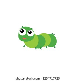 Cute Worm Cartoon Icon