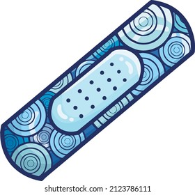 Cute wound plaster with water ripple pattern