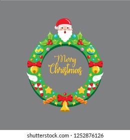 Cute Wreath, Flat Design Style Eps 10. 4