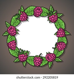 cute wreath. vector illustration of wreath wich is consist of berries and leaf