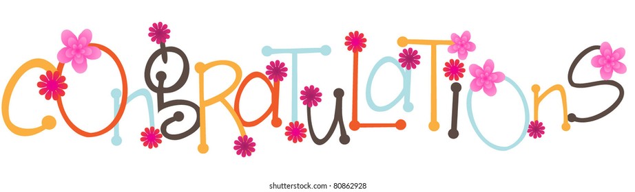 Cute written Congratulations