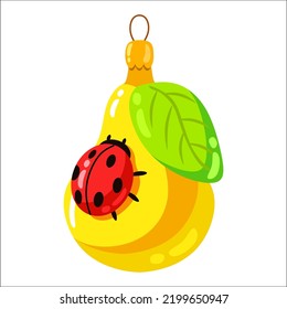 Cute xmas decorative elements, holiday winter toys, new year decorations.