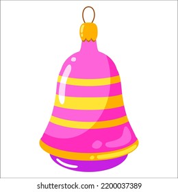 Cute xmas decorative elements, holiday winter toys, new year decorations.