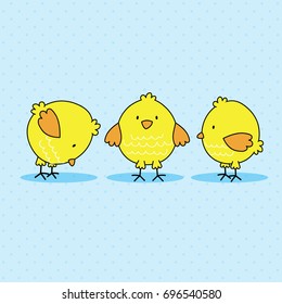 Cute yellow baby chick sets