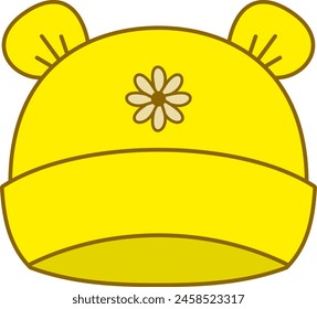 Cute yellow beanie baby vector image