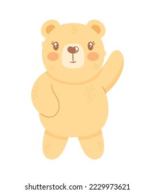 cute yellow bear teddy icon
