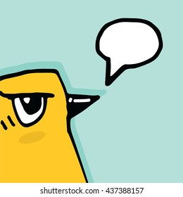 Cute yellow bird card