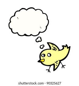 cute yellow bird cartoon