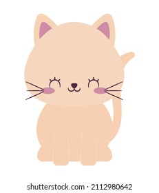 lindo gato amarillo sobre blanco