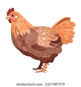 Cute yellow chick standing icon isolated