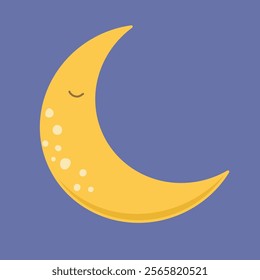 a cute yellow crescent moon for kids and baby decoration