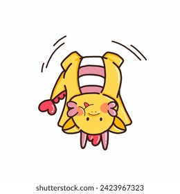 Cute yellow dragon illustration, animal of the year for special chinese new year or imlek