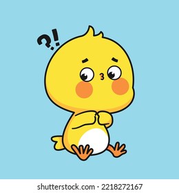 Cute Yellow Duck Cartoon Vector