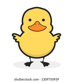 Cute yellow duck icon