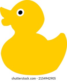 Cute yellow duck vector isolated for your design