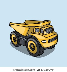 Cute yellow dump truck toy