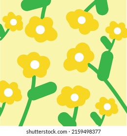 Frisch gelbe Blumen, Vektorhintergrund.