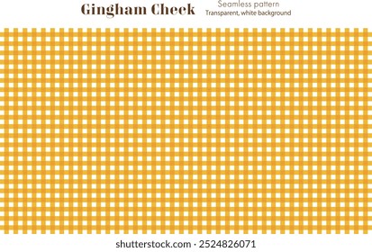 Cute yellow gingham check seamless pattern, white background and transparent background - Powered by Shutterstock - Get 15% off with code: PIKWIZARD15