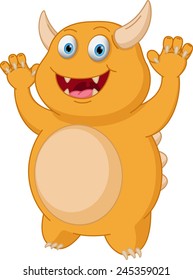 Cute Yellow monster cartoon