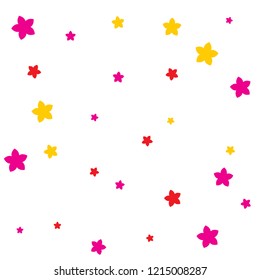 Cute yellow and pink pattern in small flower. Little cute flowers. White background. Ditsy floral background. The elegant the template for fashion prints.