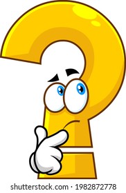 Cute Yellow Question Mark Cartoon Character: เวกเตอร์สต็อก (ปลอดค่า ...