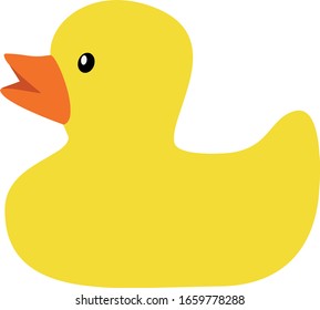 Cute yellow Rubber Duck Vector Illustration