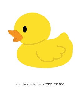 Cute yellow rubber Duck vector cartoon
