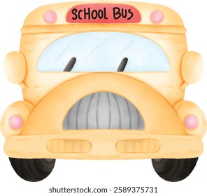 a cute yellow school bus