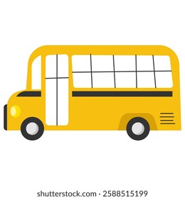 Cute Yellow School Bus Vector