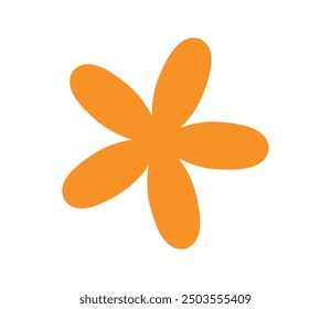 cute yellow single flower vector template download