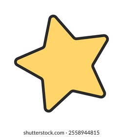 Cute yellow star groovy design