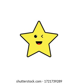 Cute yellow star vector design