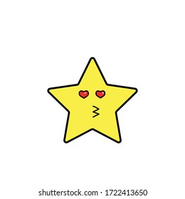 Cute yellow star vector design