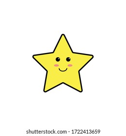 Cute yellow star vector design