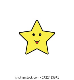 Cute yellow star vector design